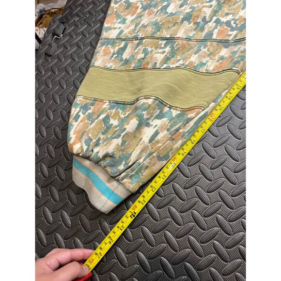 Daily Practice by Anthropologie Retro Joggers Green Print Sweatpants Womens 2X - Picture 9 of 10